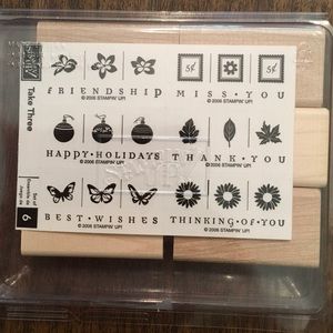 STAMPIN’ UP! Take Three Set of 6 Message Stamps